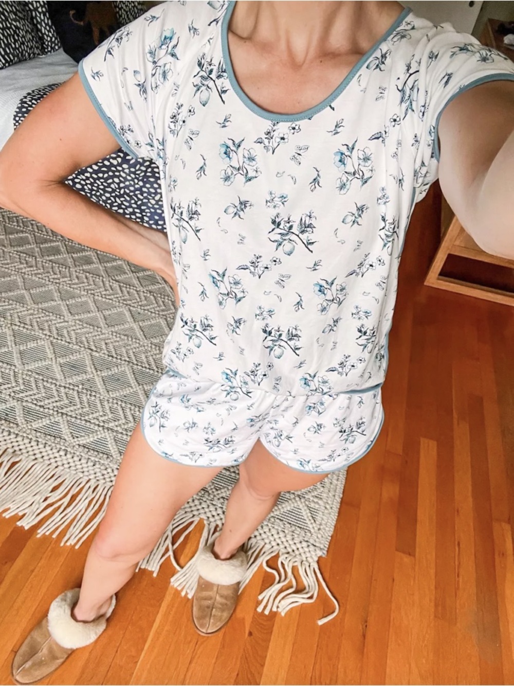 Lake pajamas shorts and short sleeve shirt